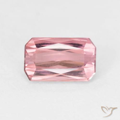 1.67ct Natural Rosa chiclete Turmalina, Corte Esmeralda, VVS-VS