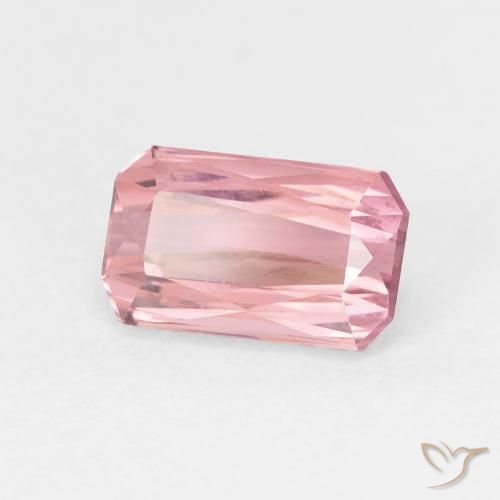 Turmalina Rosa chiclete Natural 1.67ct, Corte Octógono / Esmeralda, VVS-VS