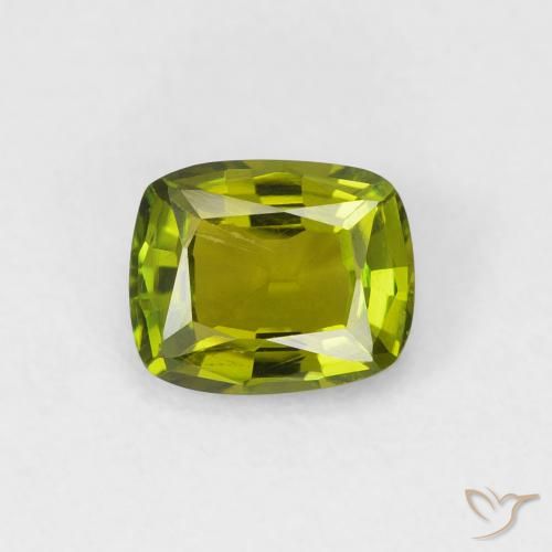 0.77ct Natural Verde Terroso Turmalina, Almofada, VVS-VS