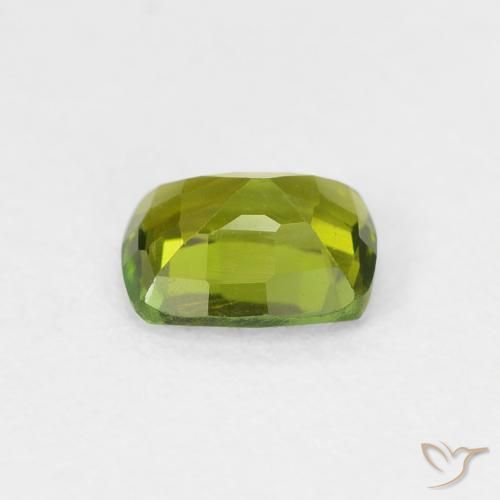 Turmalina Verde Terroso Natural 0.77ct, Almofada, VVS-VS