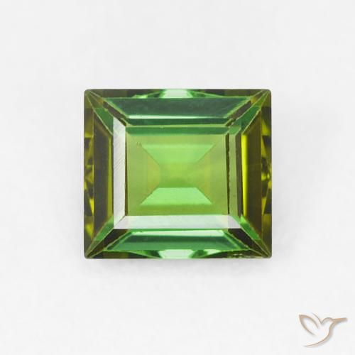 0.58ct Natural Verde Terroso Turmalina, baguete, VVS-VS