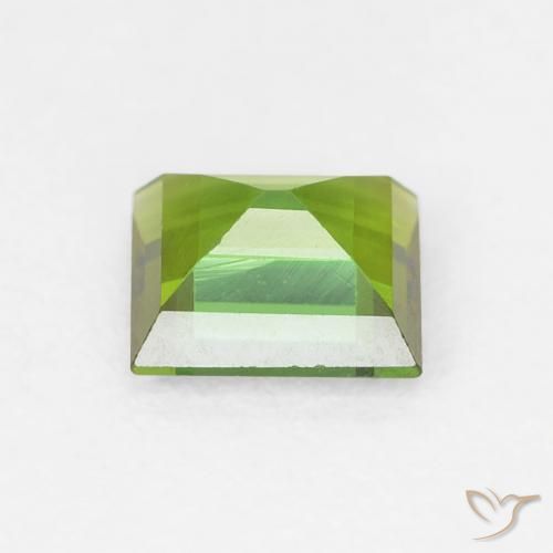 Turmalina Verde Terroso Natural 0.58ct, baguete, VVS-VS