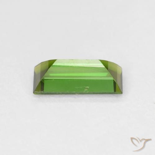 Turmalina Verde Terroso Natural 0.91ct, baguete, VVS-VS