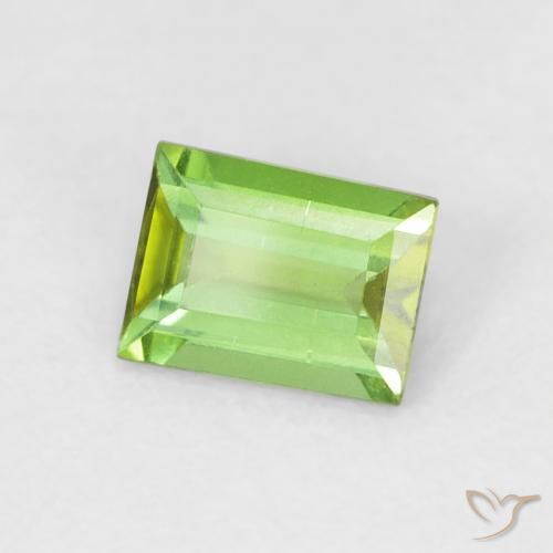 Turmalina verde vivo Natural 0.57ct, baguete, VVS-VS