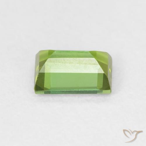 Turmalina verde vivo Natural 0.57ct, baguete, VVS-VS