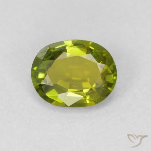 0.58ct Natural verde vivo Turmalina, oval, VS