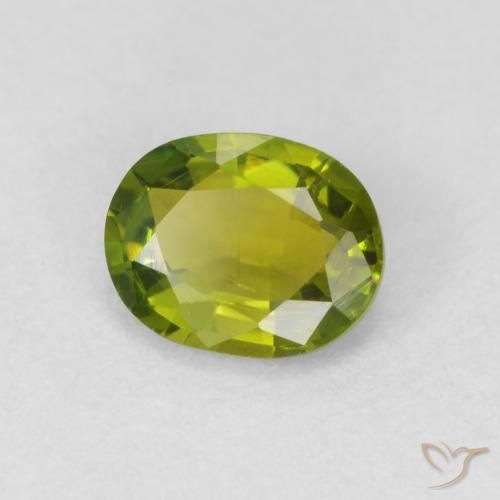 Turmalina verde vivo Natural 0.58ct, oval, VS
