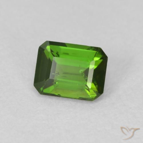 Turmalina Verde Terroso Natural 0.53ct, Corte Octógono / Esmeralda, VS