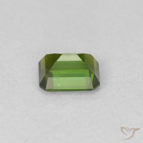 Turmalina Verde Terroso Natural 0.53ct, Corte Octógono / Esmeralda, VS