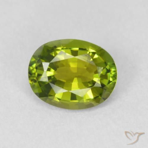 0.68ct Natural verde vivo Turmalina, oval, VVS