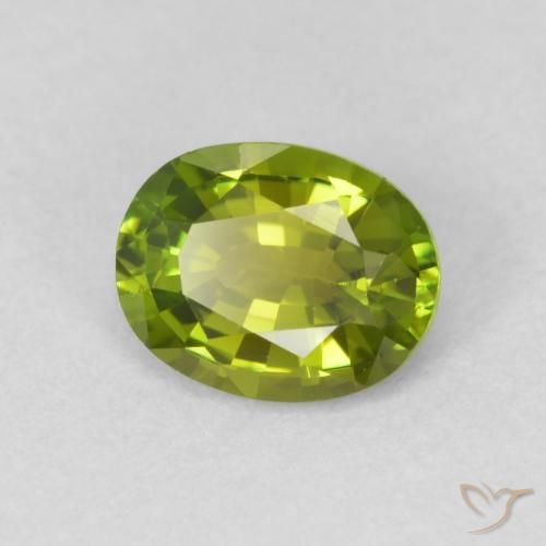 Turmalina verde vivo Natural 0.68ct, oval, VVS
