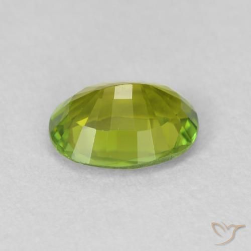 Turmalina verde vivo Natural 0.68ct, oval, VVS