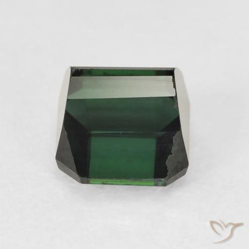 Turmalina verde escuro Natural 1.48ct, Corte Octógono / Esmeralda, VVS