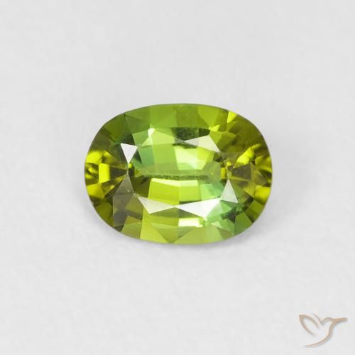0.45ct Natural Verde médio Turmalina, oval, VVS