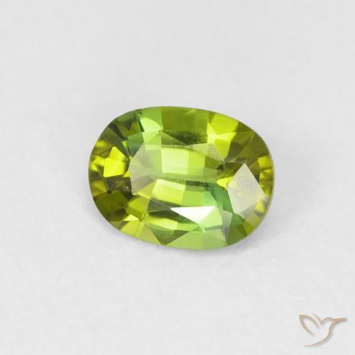 Turmalina Verde médio Natural 0.45ct, oval, VVS