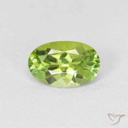 0.46ct Natural Verde claro Turmalina, oval, VVS