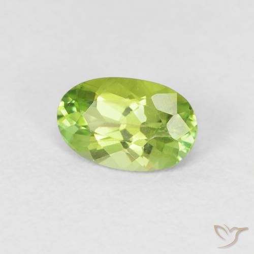 Turmalina Verde claro Natural 0.46ct, oval, VVS