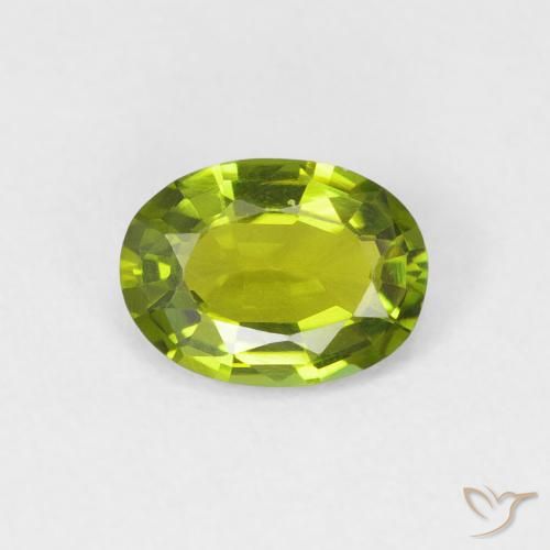 0.71ct Natural verde vivo Turmalina, oval, VVS