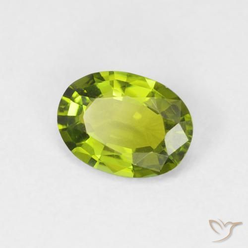 Turmalina verde vivo Natural 0.71ct, oval, VVS