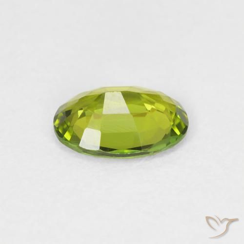 Turmalina verde vivo Natural 0.71ct, oval, VVS