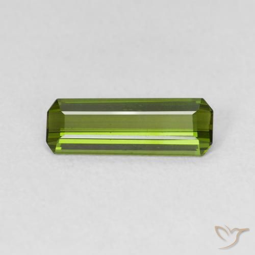 0.85ct Natural Algas Verdes Turmalina, Corte Esmeralda, VS