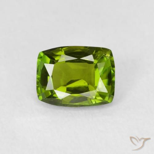 0.74ct Natural Verde médio Turmalina, Almofada, VVS-VS