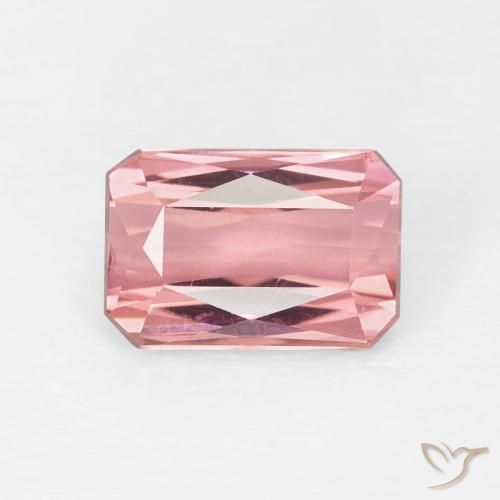 1.61ct Natural Rosa choque claro Turmalina, Corte Esmeralda, VVS-VS