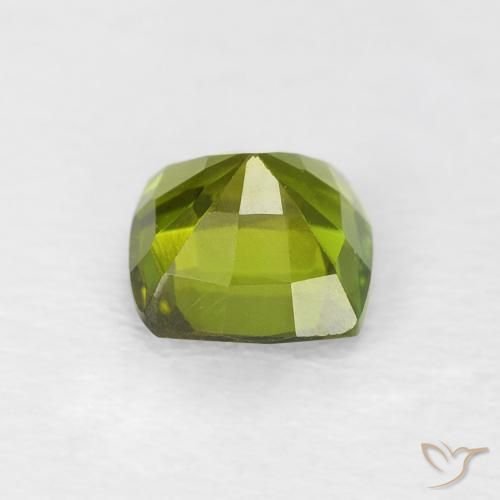 Turmalina verde vivo Natural 0.66ct, Almofada, VVS-VS