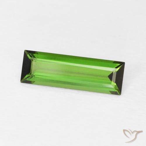 Turmalina Verde floresta Natural 0.86ct, baguete, VVS