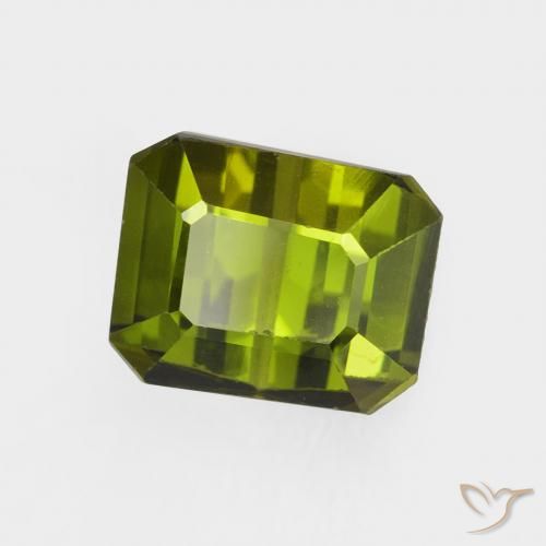 Turmalina verde escuro Natural 1.36ct, Corte Octógono / Esmeralda, VVS