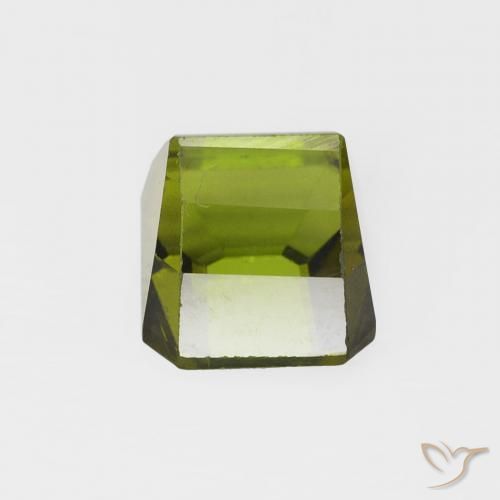 Turmalina verde escuro Natural 1.36ct, Corte Octógono / Esmeralda, VVS