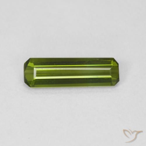 0.87ct Natural Verde médio Turmalina, Corte Esmeralda, VVS