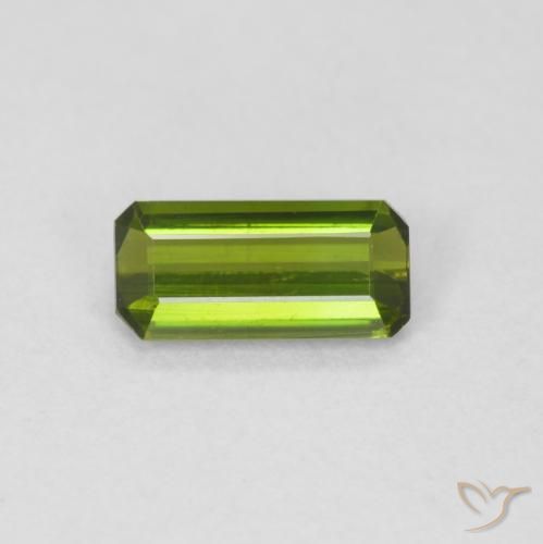 0.59ct Natural Verde médio Turmalina, Corte Esmeralda, VVS