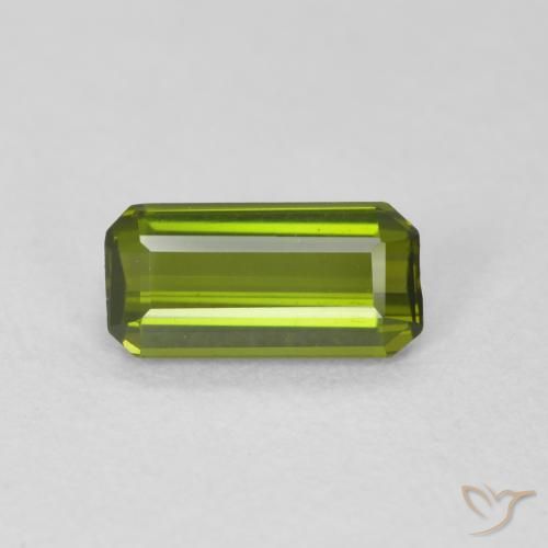 0.74ct Natural Verde floresta Turmalina, Corte Esmeralda, VVS