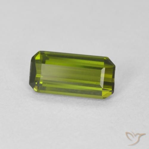Turmalina Verde floresta Natural 0.74ct, Corte Octógono / Esmeralda, VVS
