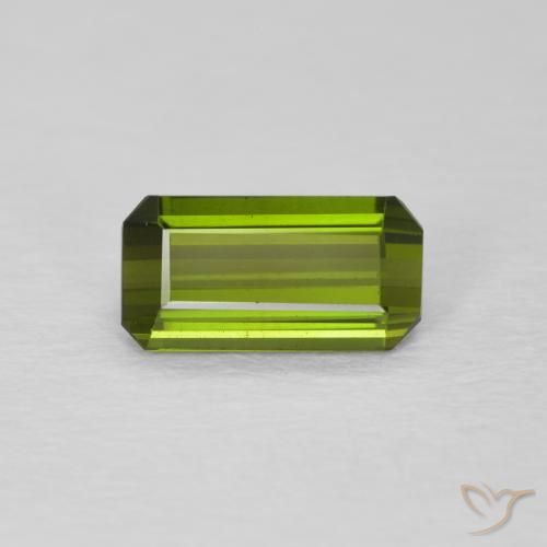 0.94ct Natural Verde médio Turmalina, Corte Esmeralda, VVS