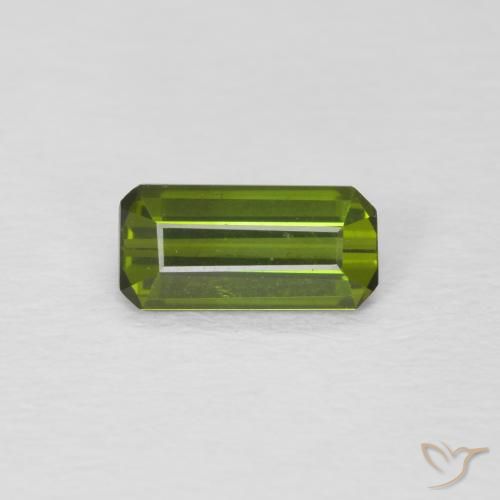 0.70ct Natural Verde médio Turmalina, Corte Esmeralda, VVS