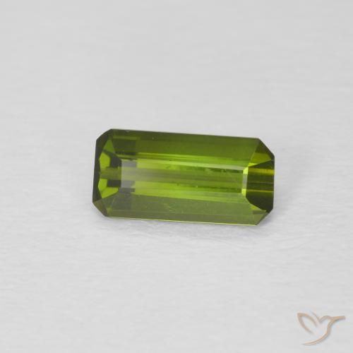 Turmalina Verde médio Natural 0.70ct, Corte Octógono / Esmeralda, VVS