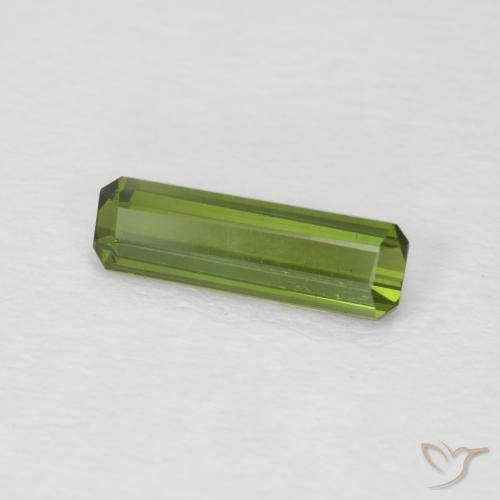 Turmalina verde escuro Natural 0.82ct, Corte Octógono / Esmeralda, VVS