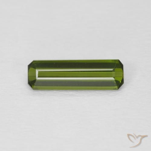 0.85ct Natural Verde floresta Turmalina, Corte Esmeralda, VVS