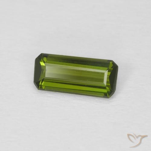 Turmalina verde escuro Natural 0.64ct, Corte Octógono / Esmeralda, VVS