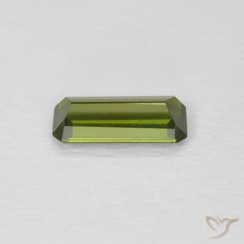 Turmalina verde escuro Natural 0.64ct, Corte Octógono / Esmeralda, VVS