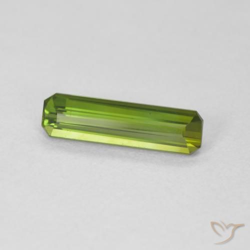 Turmalina Verde Terroso Natural 0.82ct, Corte Octógono / Esmeralda, VVS
