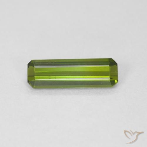 0.85ct Natural Verde médio Turmalina, Corte Esmeralda, VVS