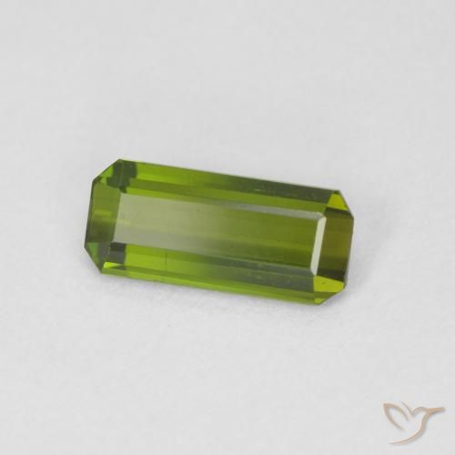 Turmalina verde escuro Natural 1.05ct, Corte Octógono / Esmeralda, VVS
