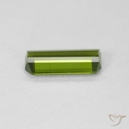Turmalina verde escuro Natural 1.05ct, Corte Octógono / Esmeralda, VVS