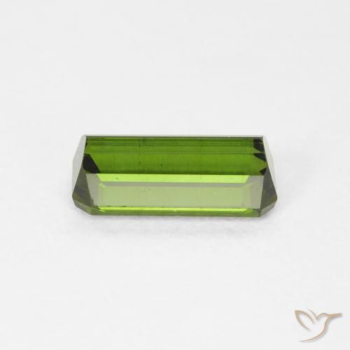 Turmalina Verde amarelado Natural 1.10ct, Corte Octógono / Esmeralda, VS
