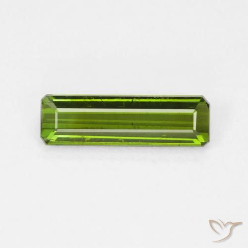1.14ct Natural Verde amarelado Turmalina, Corte Esmeralda, VS