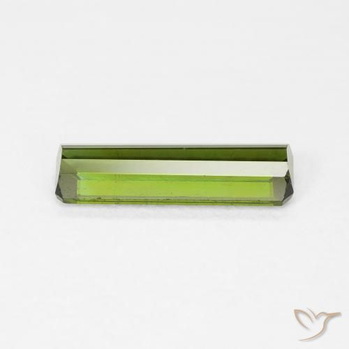 Turmalina Verde amarelado Natural 1.14ct, Corte Octógono / Esmeralda, VS