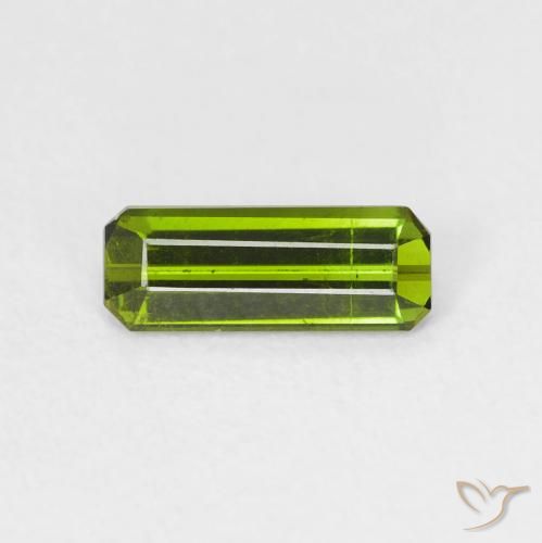 0.69ct Natural verde escuro Turmalina, Corte Esmeralda, VS